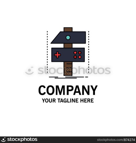 Build, craft, develop, developer, game Flat Color Icon Vector