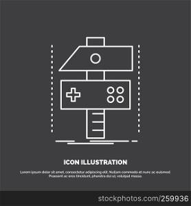 Build, craft, develop, developer, game Icon. Line vector symbol for UI and UX, website or mobile application