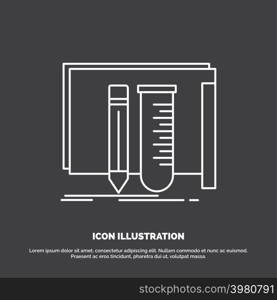 build, equipment, fab, lab, tools Icon. Line vector symbol for UI and UX, website or mobile application