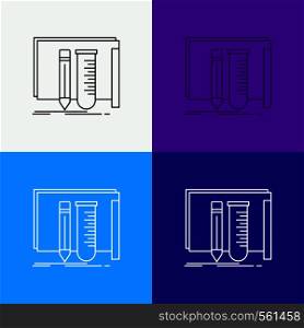 build, equipment, fab, lab, tools Icon Over Various Background. Line style design, designed for web and app. Eps 10 vector illustration. Vector EPS10 Abstract Template background