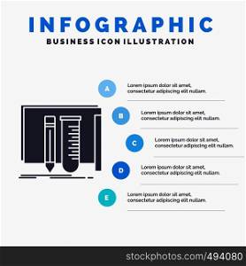 build, equipment, fab, lab, tools Infographics Template for Website and Presentation. GLyph Gray icon with Blue infographic style vector illustration.. Vector EPS10 Abstract Template background