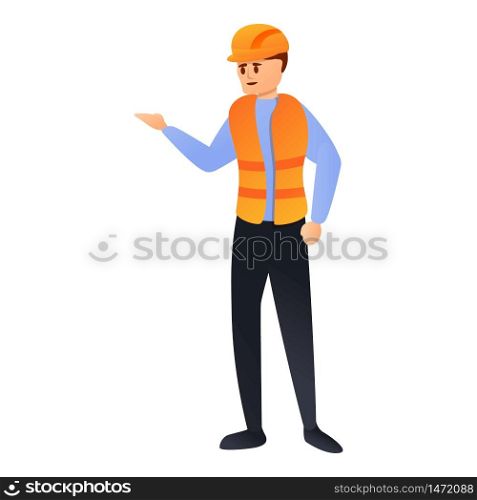 Builder icon. Cartoon of builder vector icon for web design isolated on white background. Builder icon, cartoon style