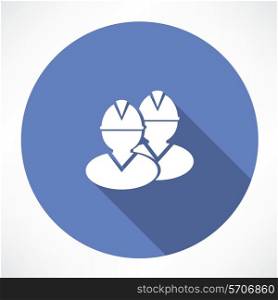 builders icon. Flat modern style vector illustration