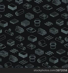 Building and contruction materials seamless pattern design - repairs seamless texture. Background with linear material. Vector illustration. Building and contruction materials seamless pattern design