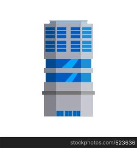 Building architecture business city vector icon illustration. Office urban design exterior town apartment company