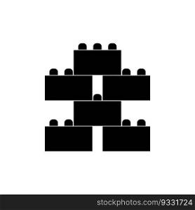 Building block icon vector illustration symbol design