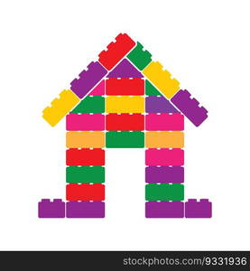 Building block icon vector illustration symbol design