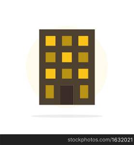 Building, Buildings, Construction Abstract Circle Background Flat color Icon