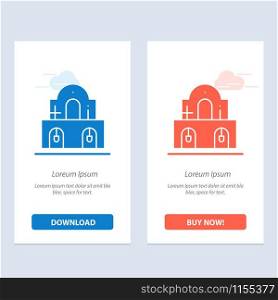 Building, Christmas, Church, Easter Blue and Red Download and Buy Now web Widget Card Template
