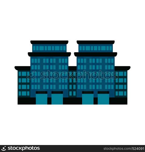 Building city business vector icon architecture offic. Urban construction town exterior real estate. Skyline cityscape structure