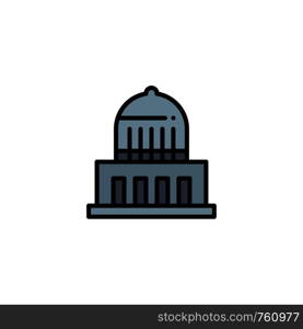 Building, City, Landmark, Usa Business Logo Template. Flat Color
