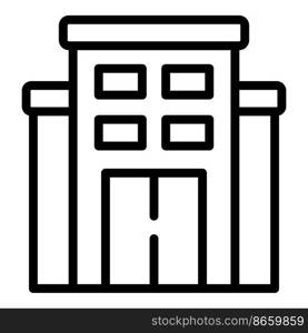 Building company icon outline vector. Finance market. Profit fund. Building company icon outline vector. Finance market