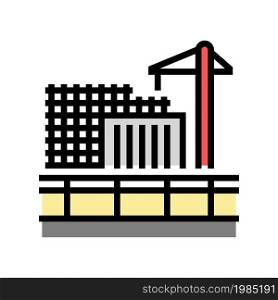 building construction color icon vector. building construction sign. isolated symbol illustration. building construction color icon vector illustration