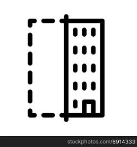 building construction drawing, icon on isolated background