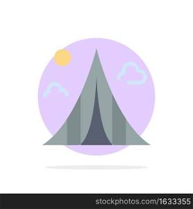 Building, Construction, Estate, Landmark, Martyrs Abstract Circle Background Flat color Icon