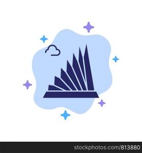 Building, Construction, Estate, Landmark, Martyrs Blue Icon on Abstract Cloud Background