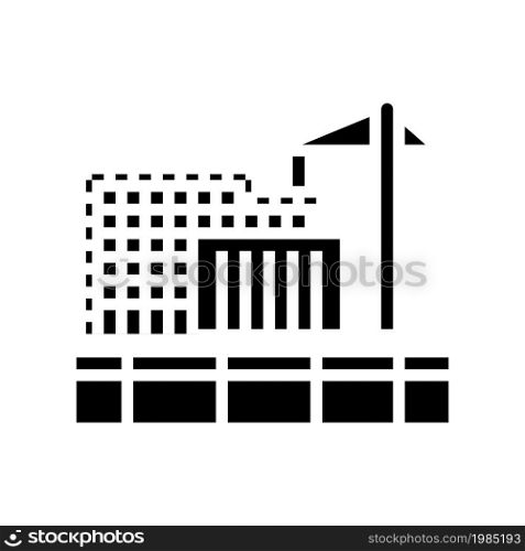 building construction glyph icon vector. building construction sign. isolated contour symbol black illustration. building construction glyph icon vector illustration