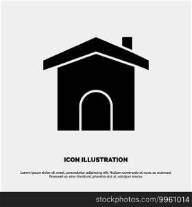 Building, Construction, Home, House solid Glyph Icon vector