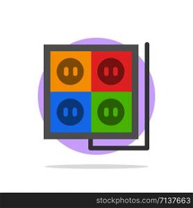 Building, Construction, Plug, Socket, Tool Abstract Circle Background Flat color Icon