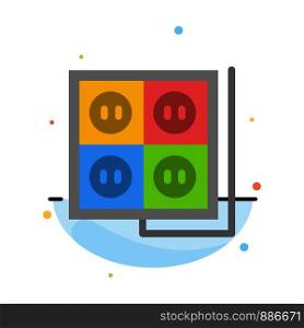 Building, Construction, Plug, Socket, Tool Abstract Flat Color Icon Template