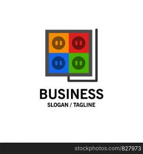 Building, Construction, Plug, Socket, Tool Business Logo Template. Flat Color