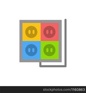 Building, Construction, Plug, Socket, Tool Flat Color Icon. Vector icon banner Template
