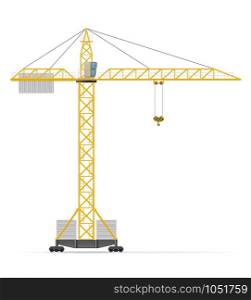building crane vector illustration isolated on white background