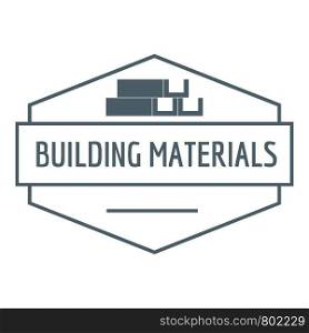 Building emblem logo. Gray monochrome illustration of building emblem vector logo for web. Building emblem logo, gray monochrome style