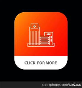 Building, Estate, Real, Apartment, Office Mobile App Button. Android and IOS Line Version