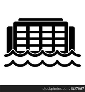 Building flood icon. Simple illustration of building flood vector icon for web design isolated on white background. Building flood icon, simple style