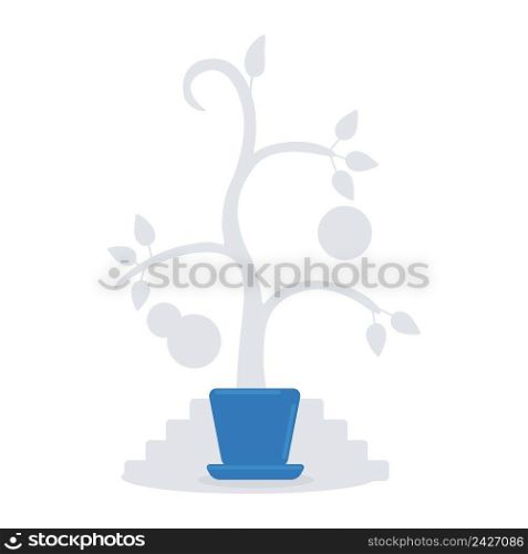 Building fundament for future achievements semi flat color vector object. Strategies for career growth. Full sized item on white. Simple cartoon style illustration for web graphic design and animation. Building fundament for future achievements semi flat color vector object