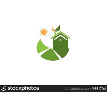 Building home nature icon vector illustration