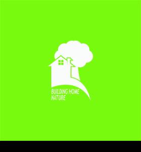 Building home nature logo vector template