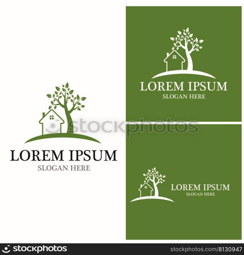 Building home nature logo  vector template