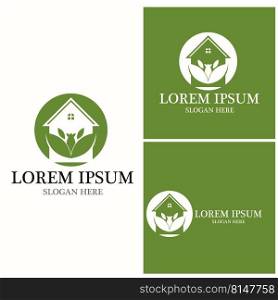 Building home nature logo  vector template