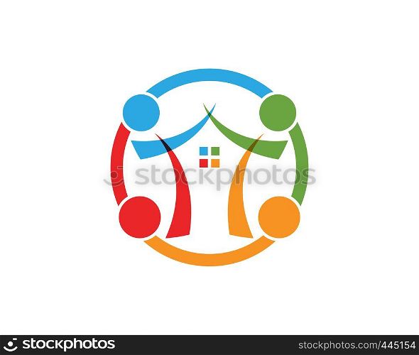 Building Home People Community Logo Design