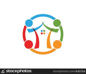 Building Home People Community Logo Design