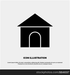 Building, Hose, House, Shop solid Glyph Icon vector