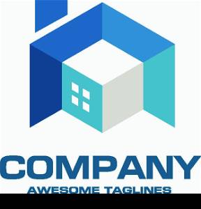 building house and interior 3d style logo vector, building, renovation house businesses logo, 3d real estate logo concept