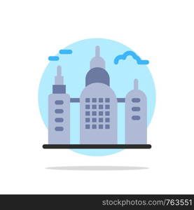 Building, House, Canada Abstract Circle Background Flat color Icon