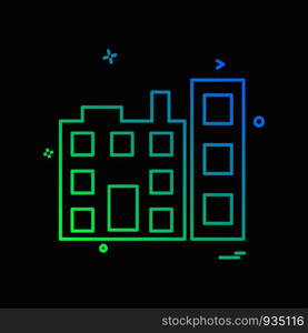 Building icon design vector