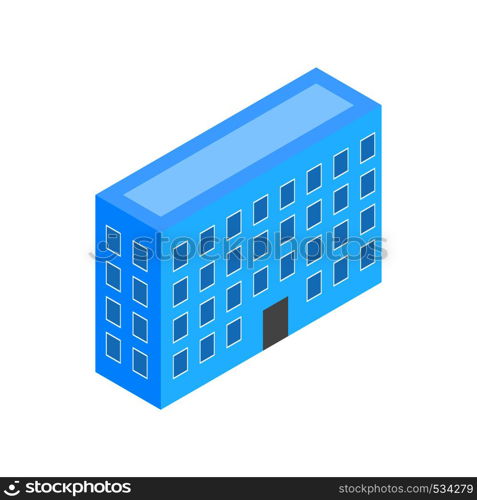 Building icon in isometric 3d style on a white background. Building icon, isometric 3d style