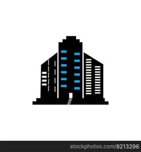 Building icon logo, vector design illustration 