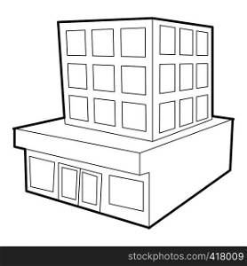 Building icon. Outline illustration of building vector icon for web. Building icon, outline style