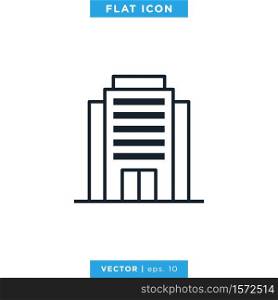 Building Icon Vector Design Template. Editable Stroke