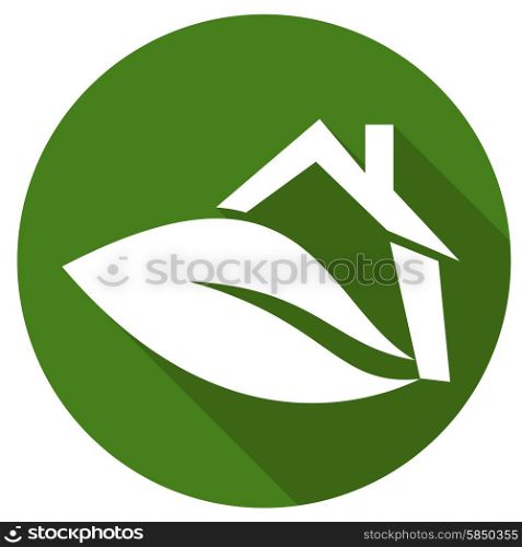 building icon with long shadow