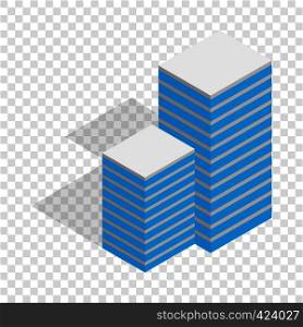 Building isometric icon 3d on a transparent background vector illustration. Building isometric icon