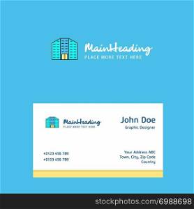 Building logo Design with business card template. Elegant corporate identity. - Vector