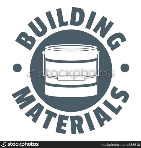 Building material logo. Simple illustration of building material vector logo for web. Building material logo, simple gray style