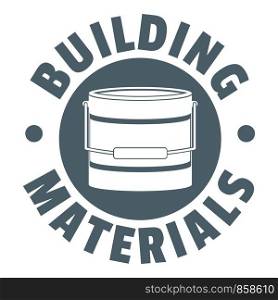 Building material logo. Simple illustration of building material vector logo for web. Building material logo, simple gray style